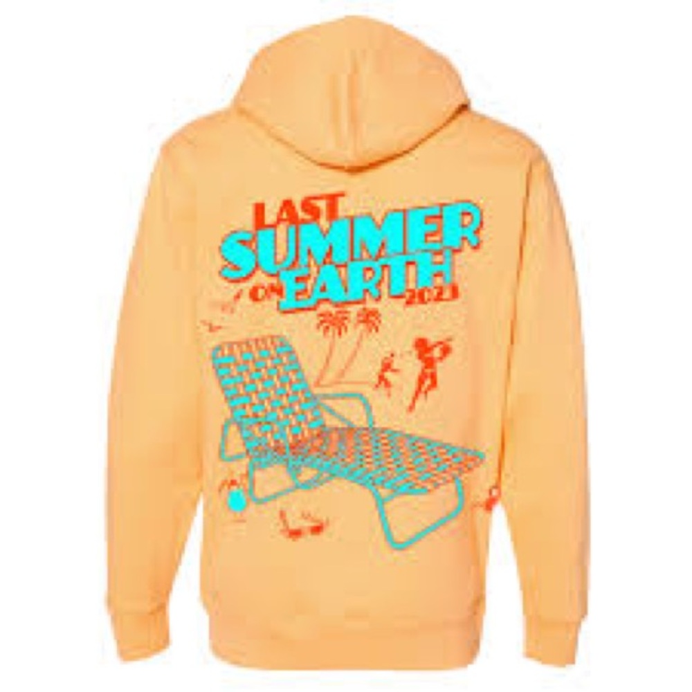 Barenaked Ladies Beach Chair Peach Hoodie 2XL New Without Tags - Picture 3 of 5